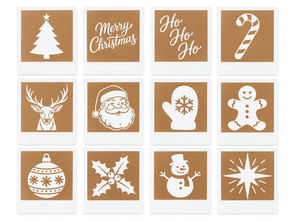 Latte Canvas - 12 Christmas stencil cards